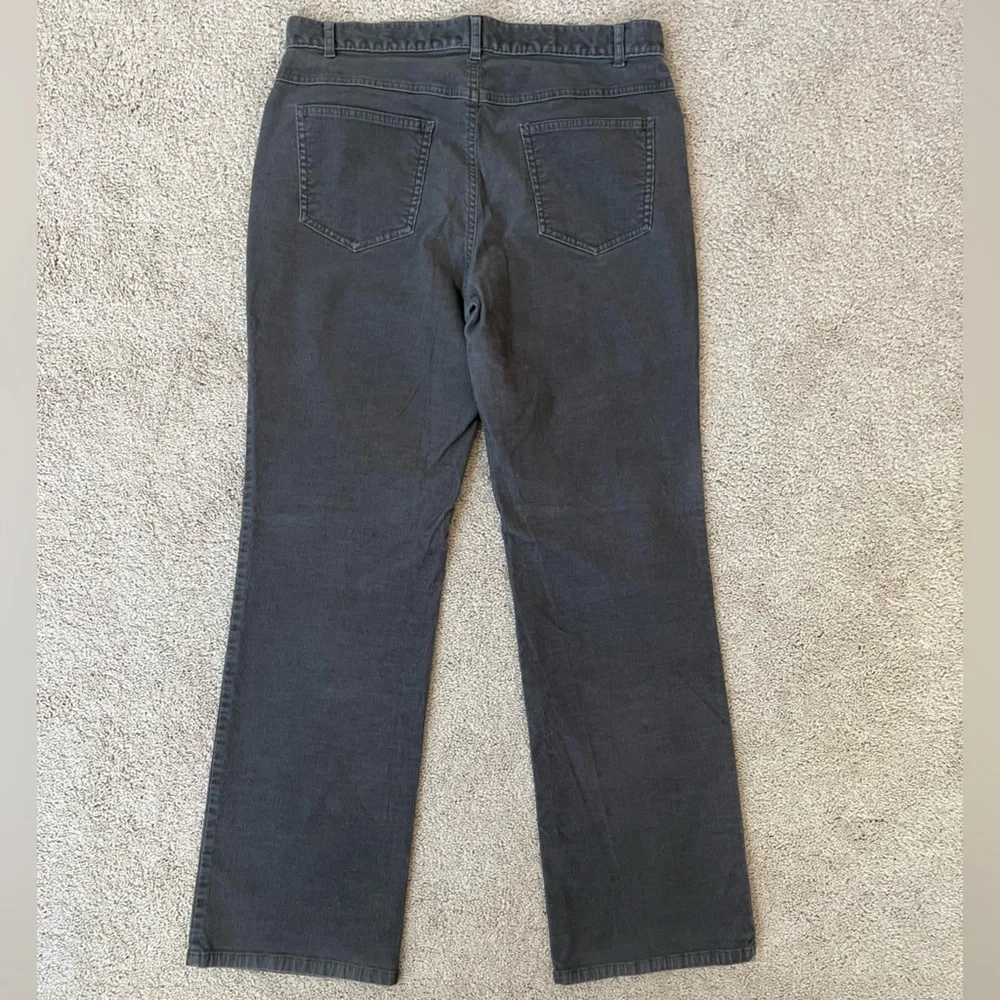 Talbots Signature Boot Cut Gray Cotton Corduroy Jeans Pants Women’s Size 8